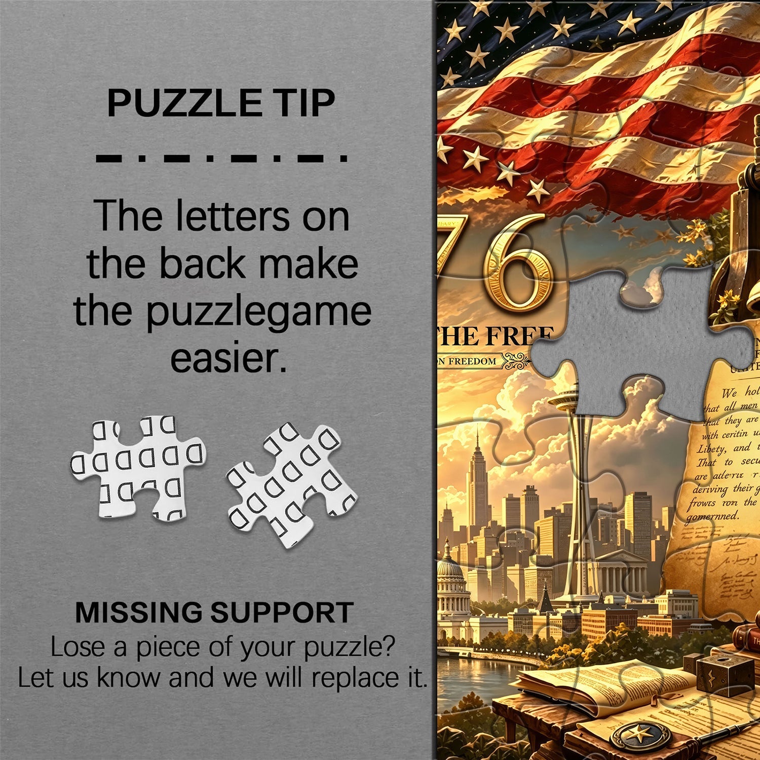 Freedom's Golden Dawn Jigsaw Puzzle 1000 Pieces
