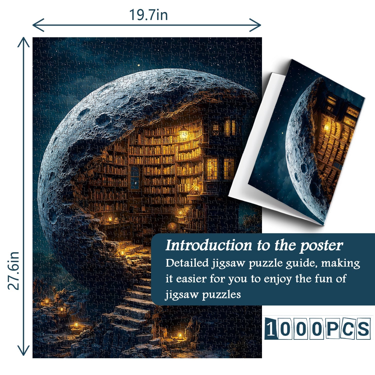 Moon Library Jigsaw Puzzle 1000 Pieces