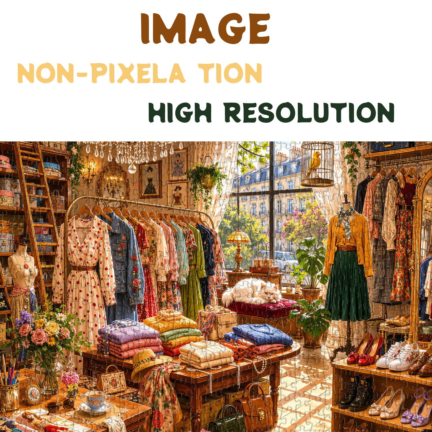 Paris Vintage Boutique Jigsaw Puzzle 1000 Pieces