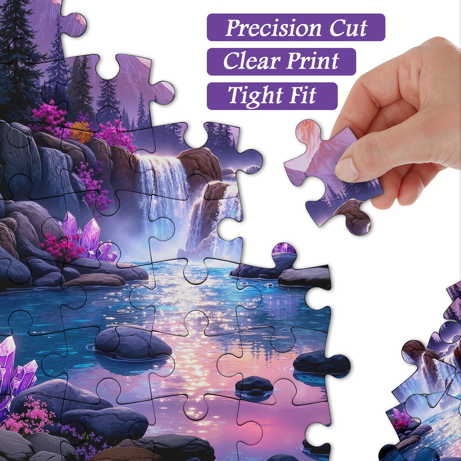 Puzzle Royaume secret d'améthyste 1000 pièces