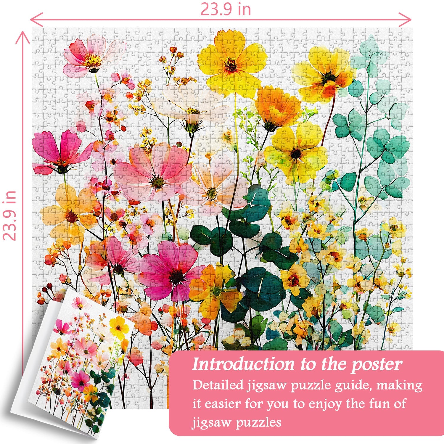 Pastel Wildflowers Jigsaw Puzzle 1000 Pieces