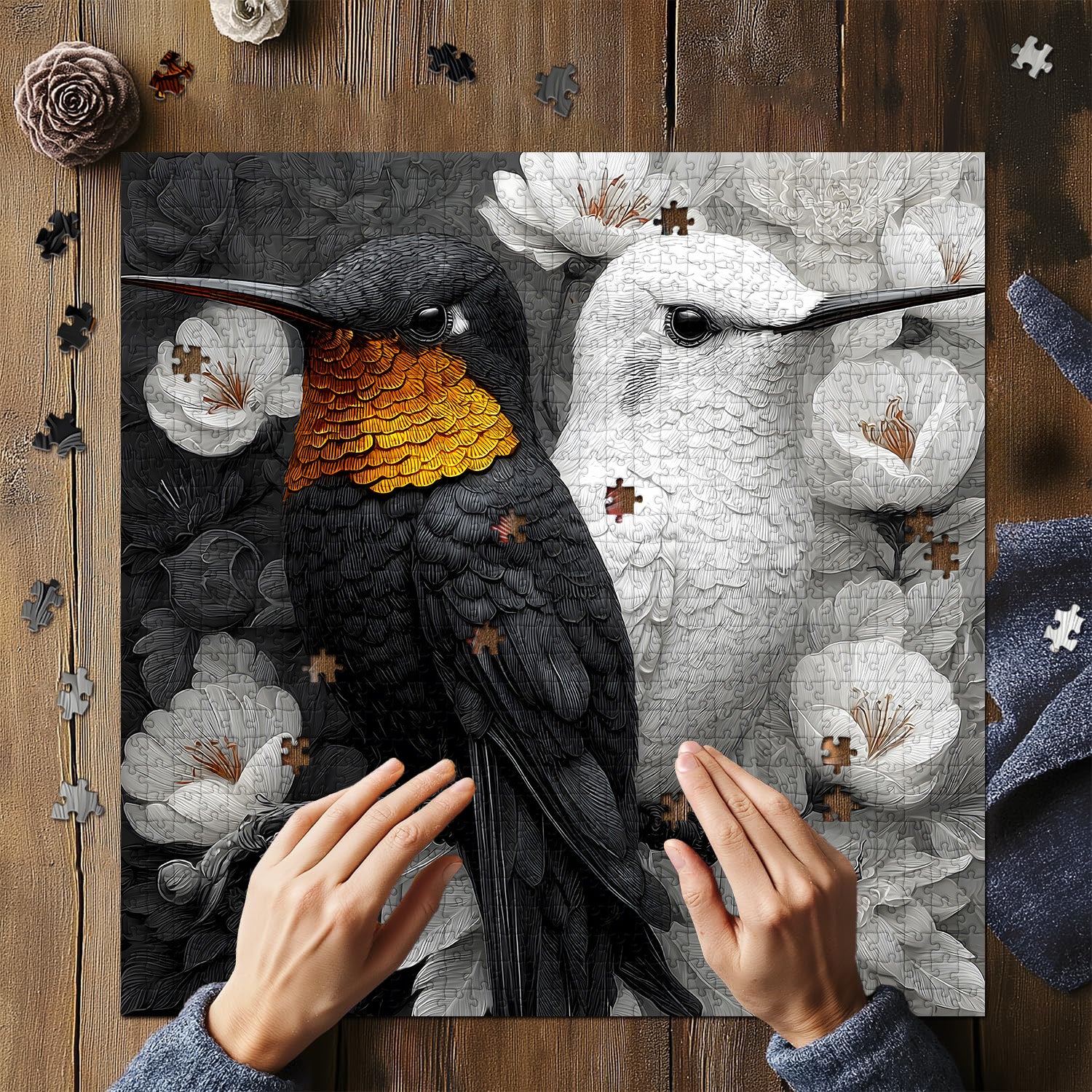 YinYang Hummingbirds Jigsaw Puzzle 1000 Pieces