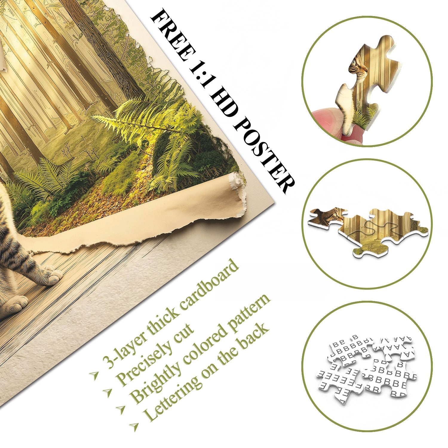 The Exploring Cat Jigsaw Puzzle 1000 Pieces