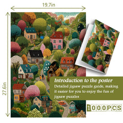 Vivid Village Jigsaw Puzzle 1000 Pieces