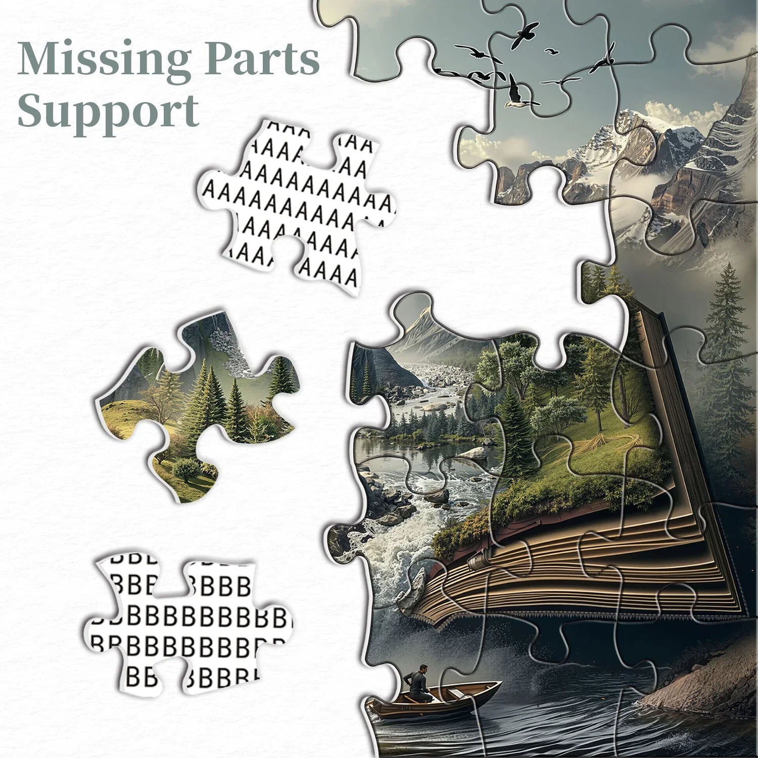 Montagne Nel Libro Puzzle 1000 Pezzi