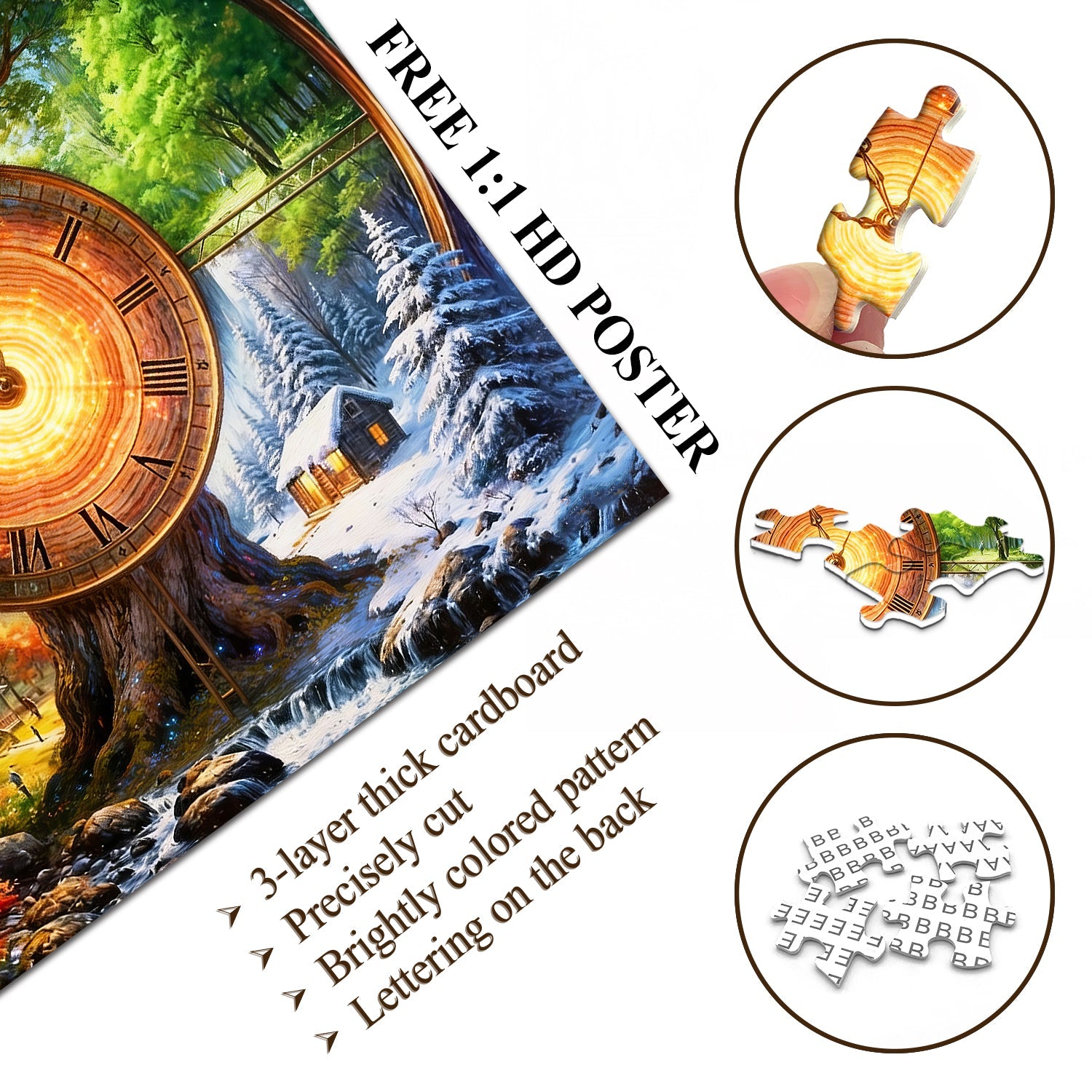 Clock of Seasons Jigsaw Puzzle 1000 Pieces