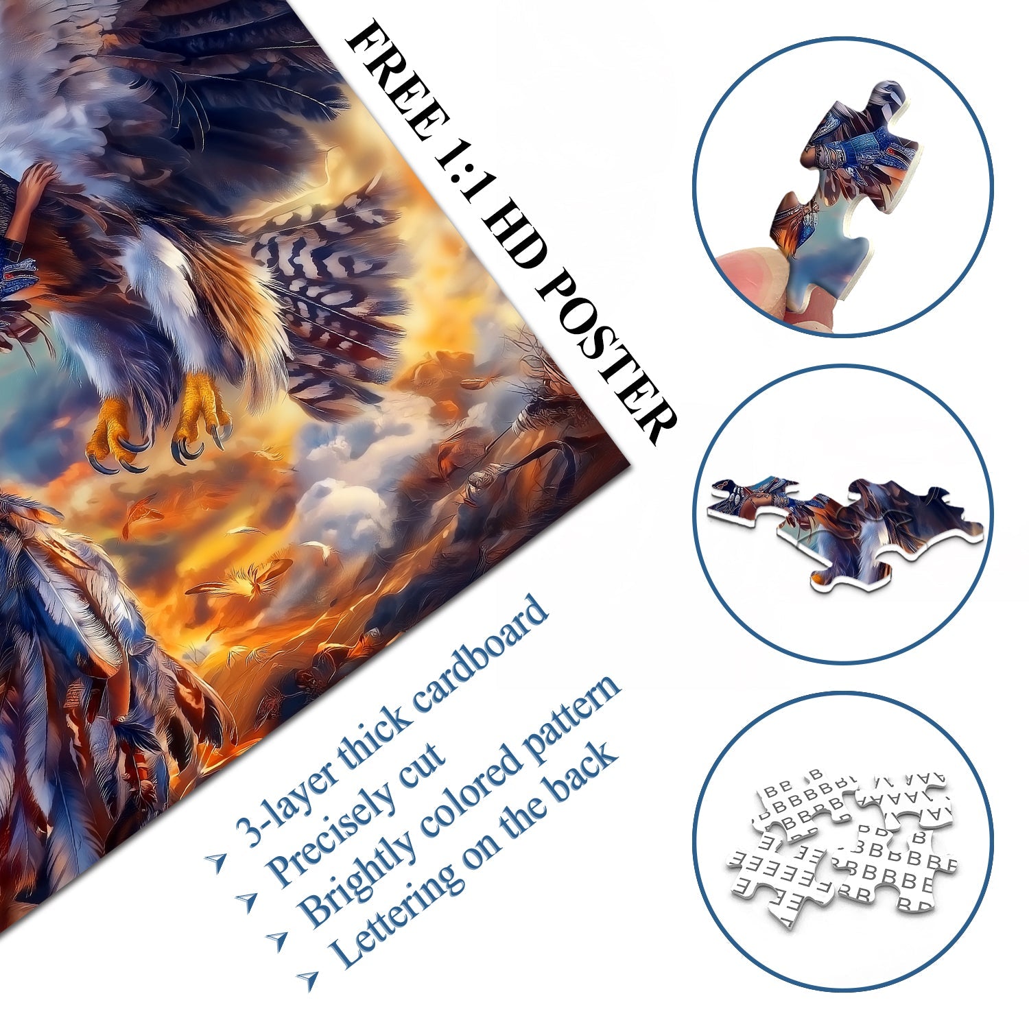 Eagle Spirit Embrace Jigsaw Puzzle 1000 Pieces