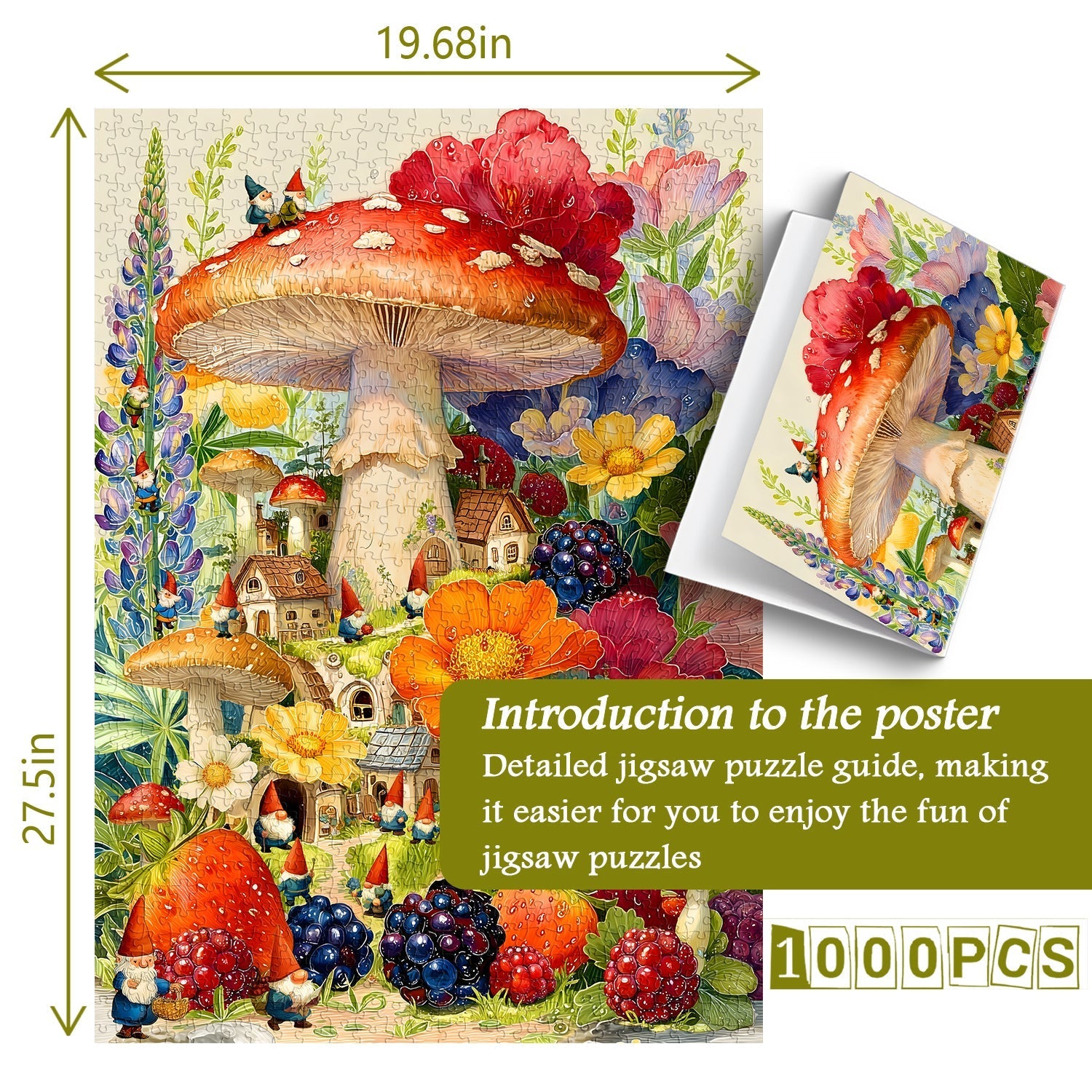 Blossom & Gnome Home Jigsaw Puzzle 1000 Pieces