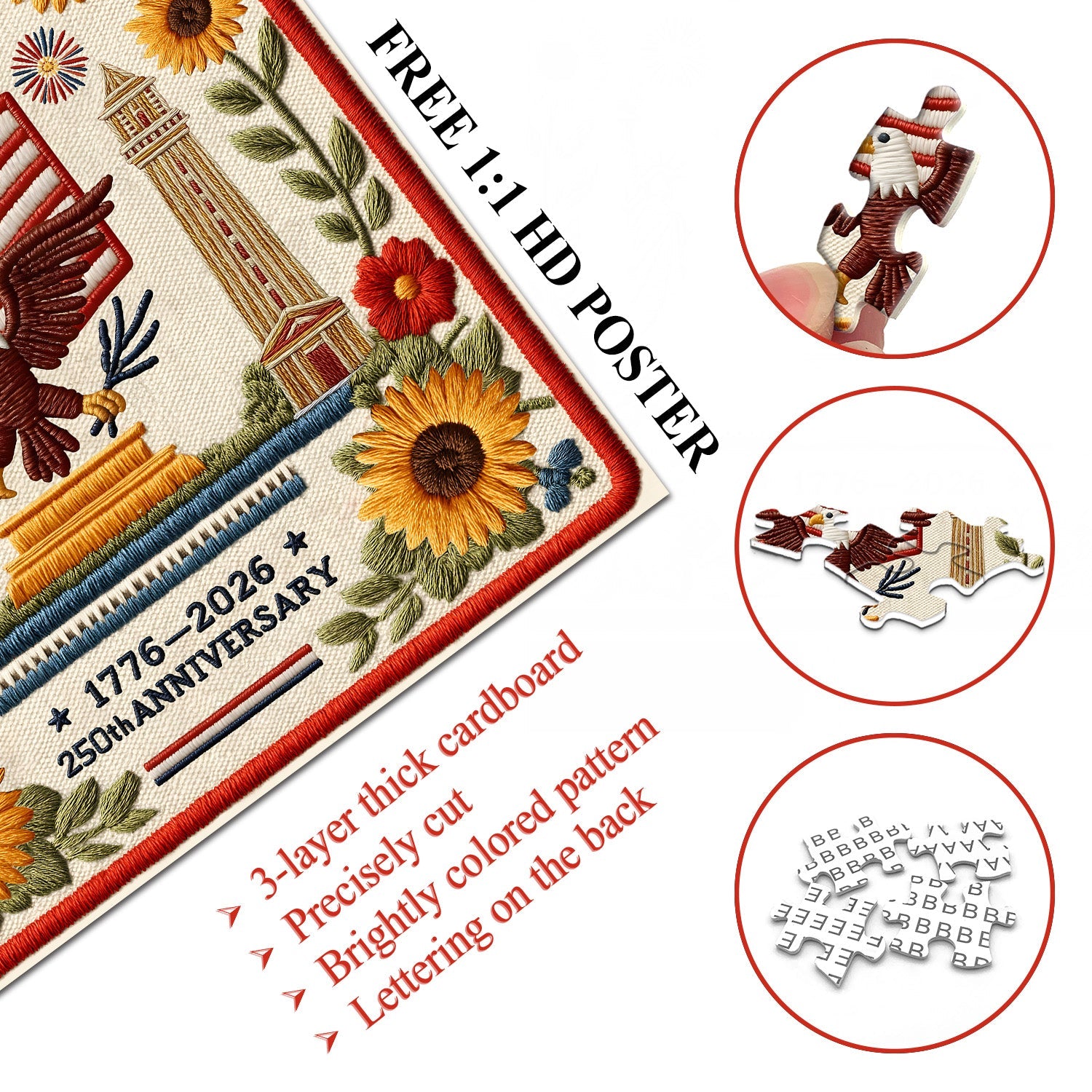 Stars, Stripes & Liberty Jigsaw Puzzle 1000 Pieces