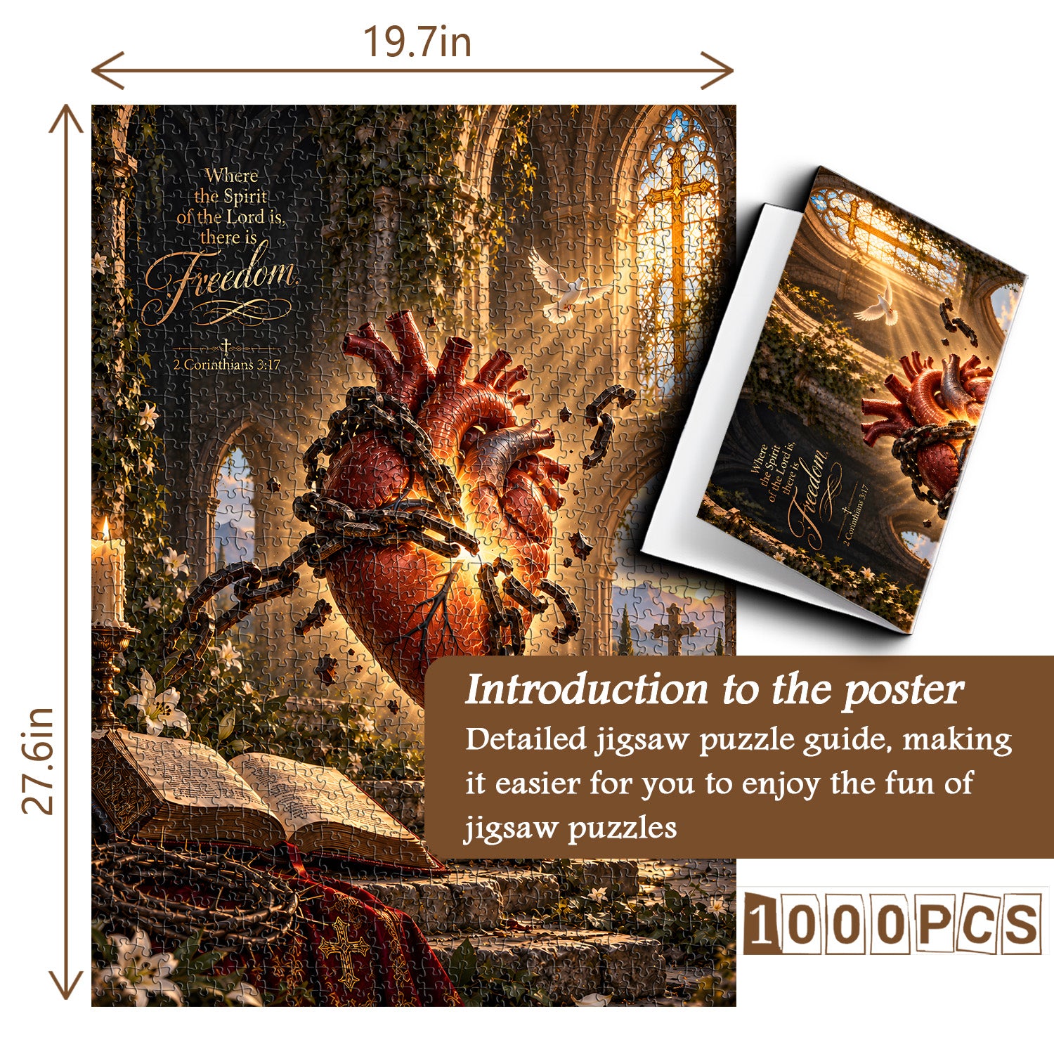 Gebrochene Ketten, Herz-Jesu-Puzzle, 1000 Teile