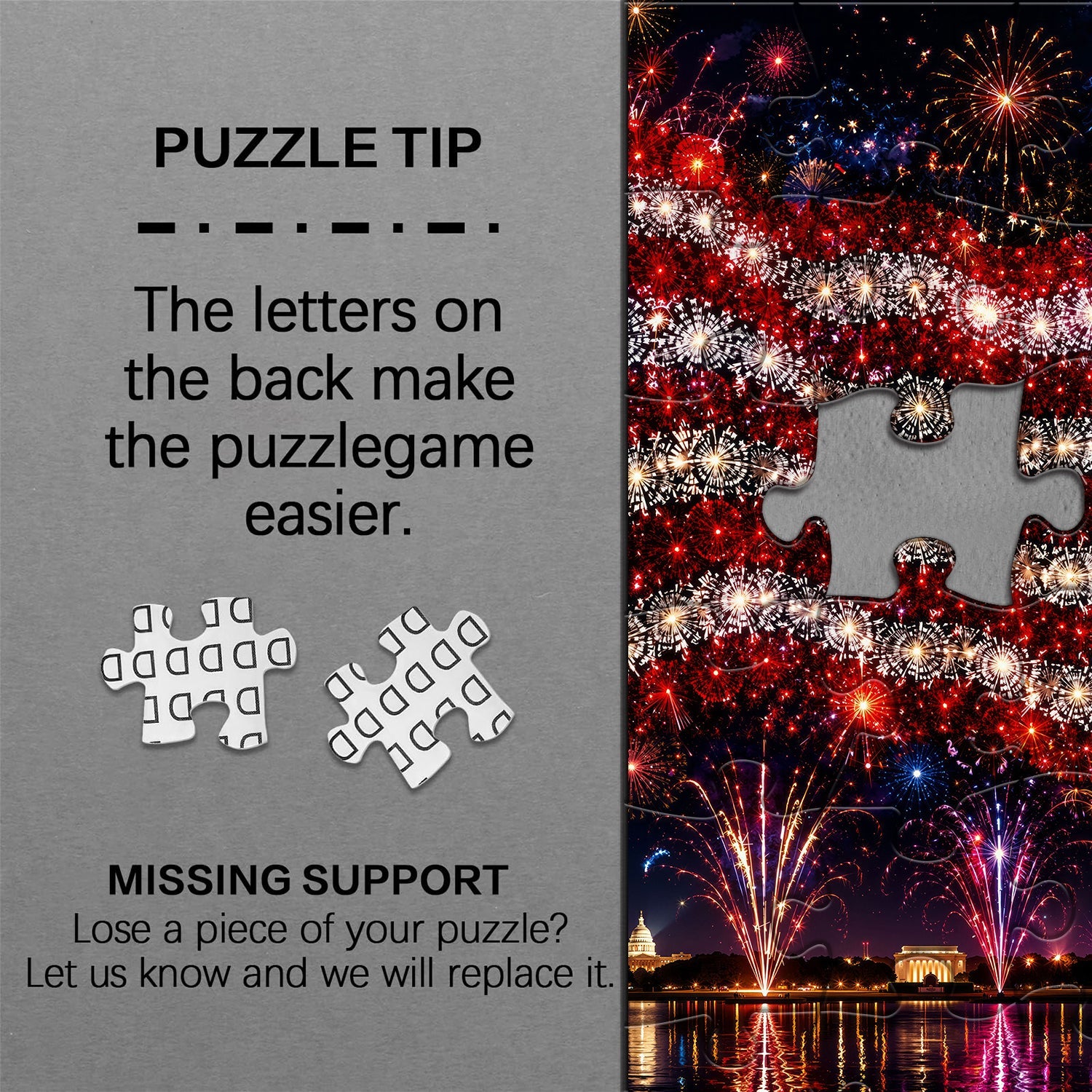River Flag Fireworks Jigsaw Puzzle 1000 Pieces