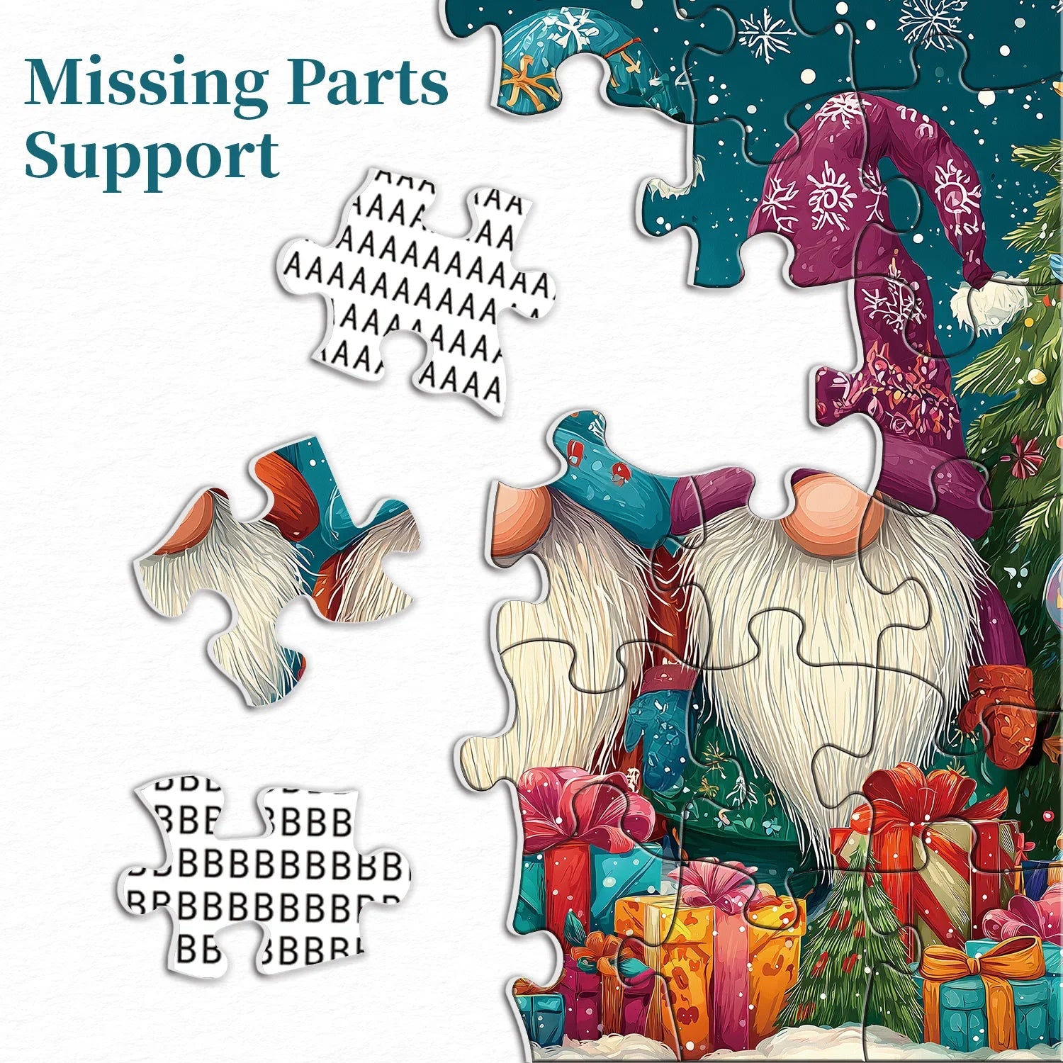 Jolly Snow Gnome Jigsaw Puzzle 1000 Pieces