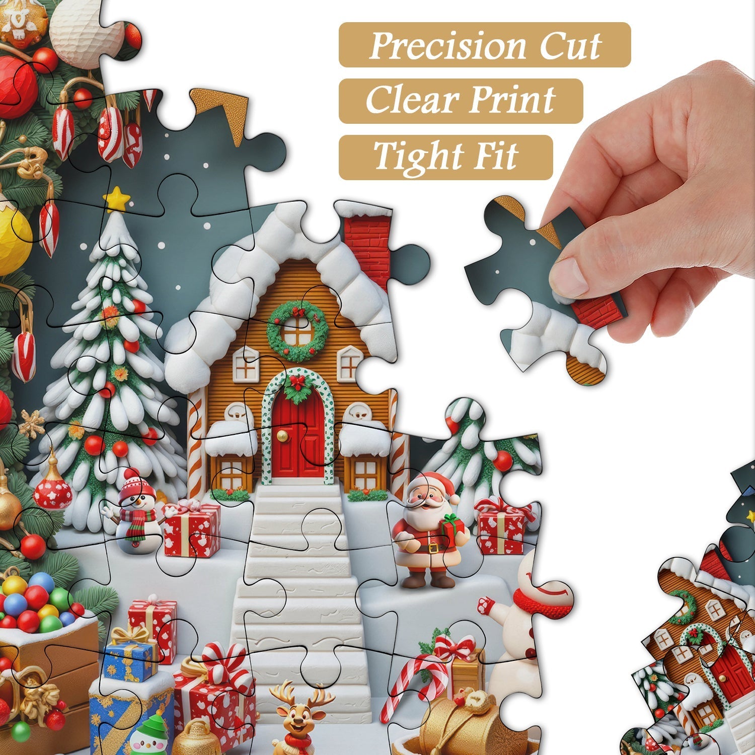 Gingerbread Christmas scene Jigsaw Puzzle 1000 Pieces
