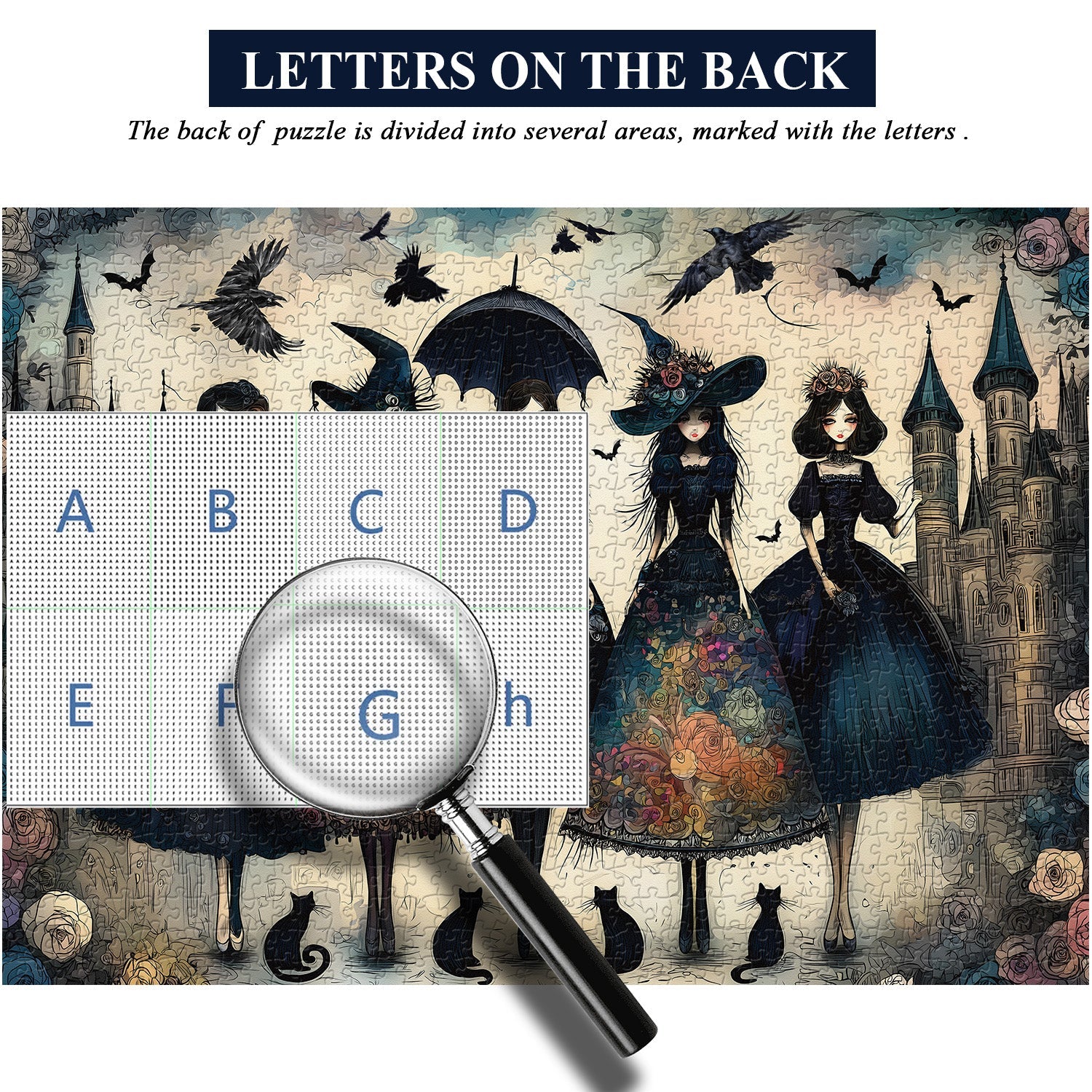 Raven Night Girls Jigsaw Puzzle 1000 Pieces