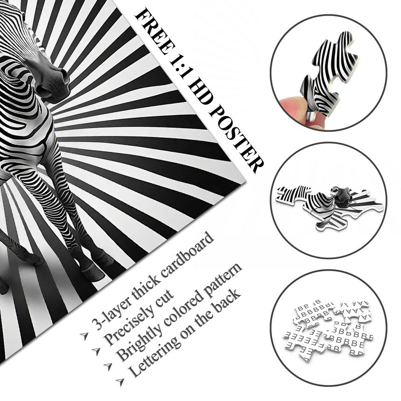 Hypnotic Zebra Jigsaw Puzzle 1000 Pieces