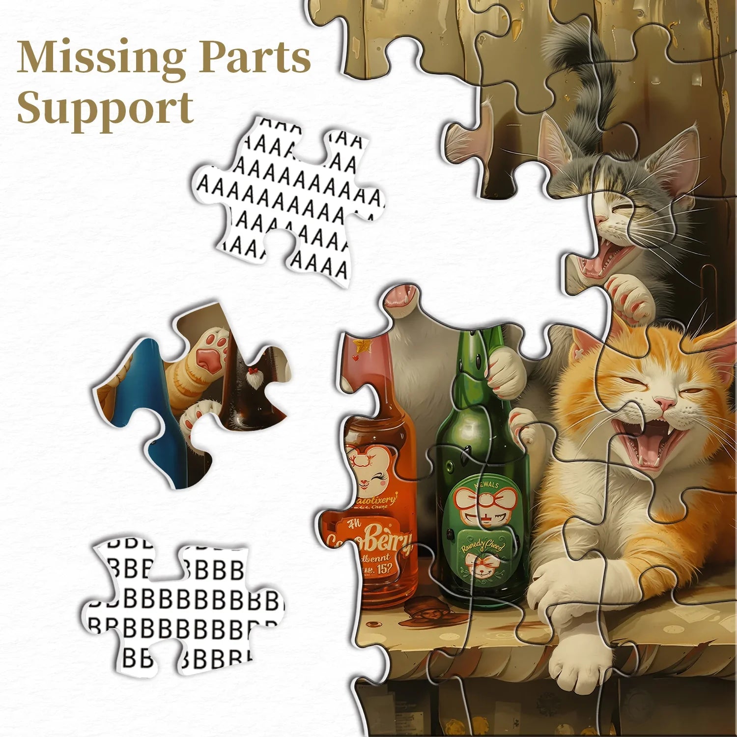 Happy Cat Wine Party Puzzles 1000 Stücke