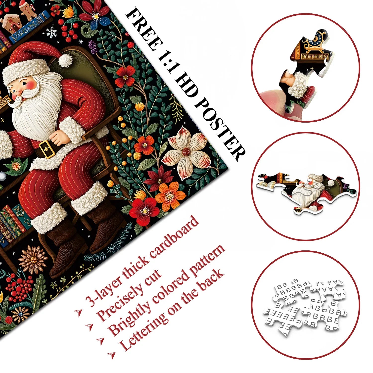 Santa's Garden Reads Jigsaw Puzzle 1000 Pieces