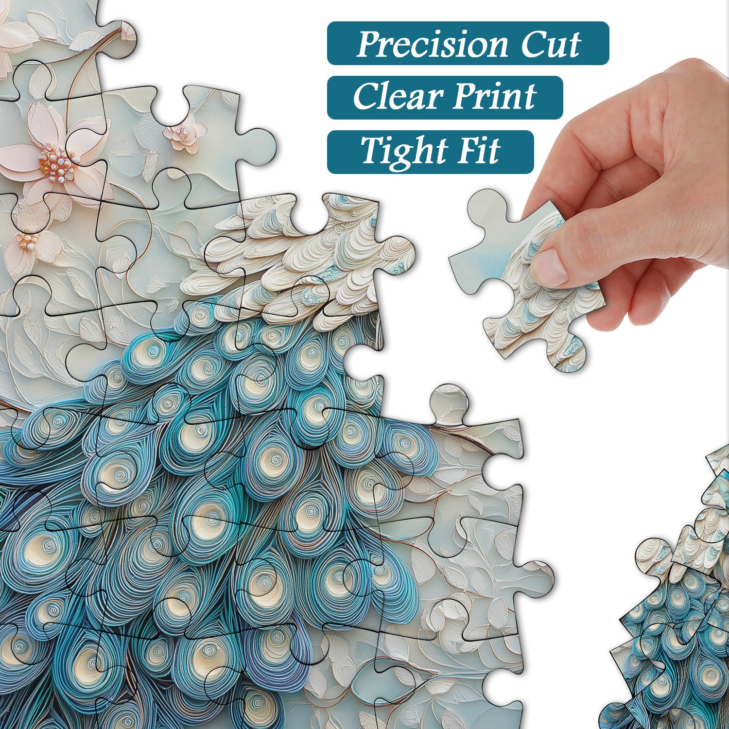 3D Paper Peacock Jigsaw Puzzle 1000 Pieces