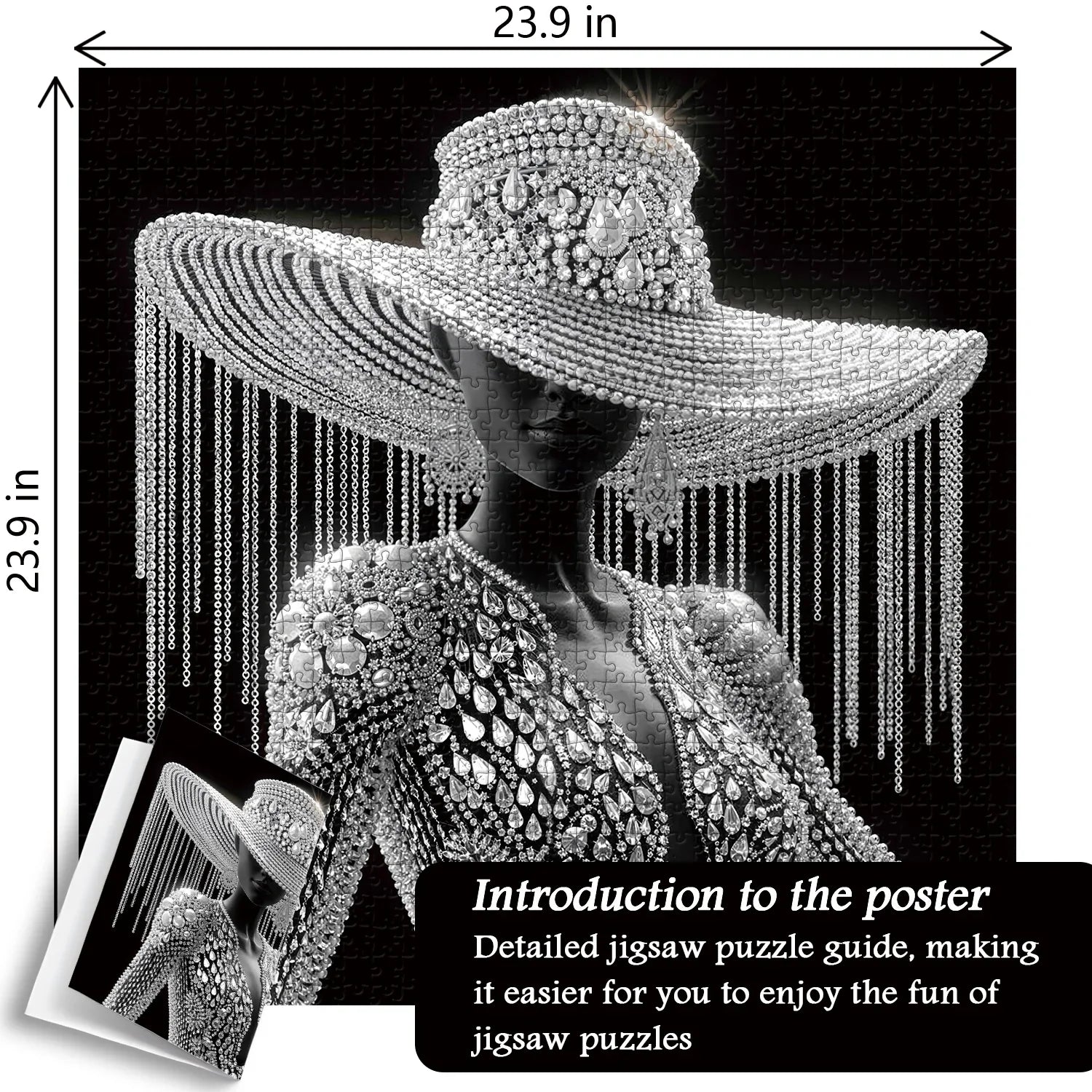 Glänzende Femme -Puzzle 1000 Stücke