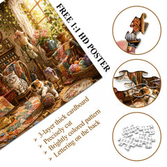 Puzzle da cucire Cat Cottage 1000 pezzi