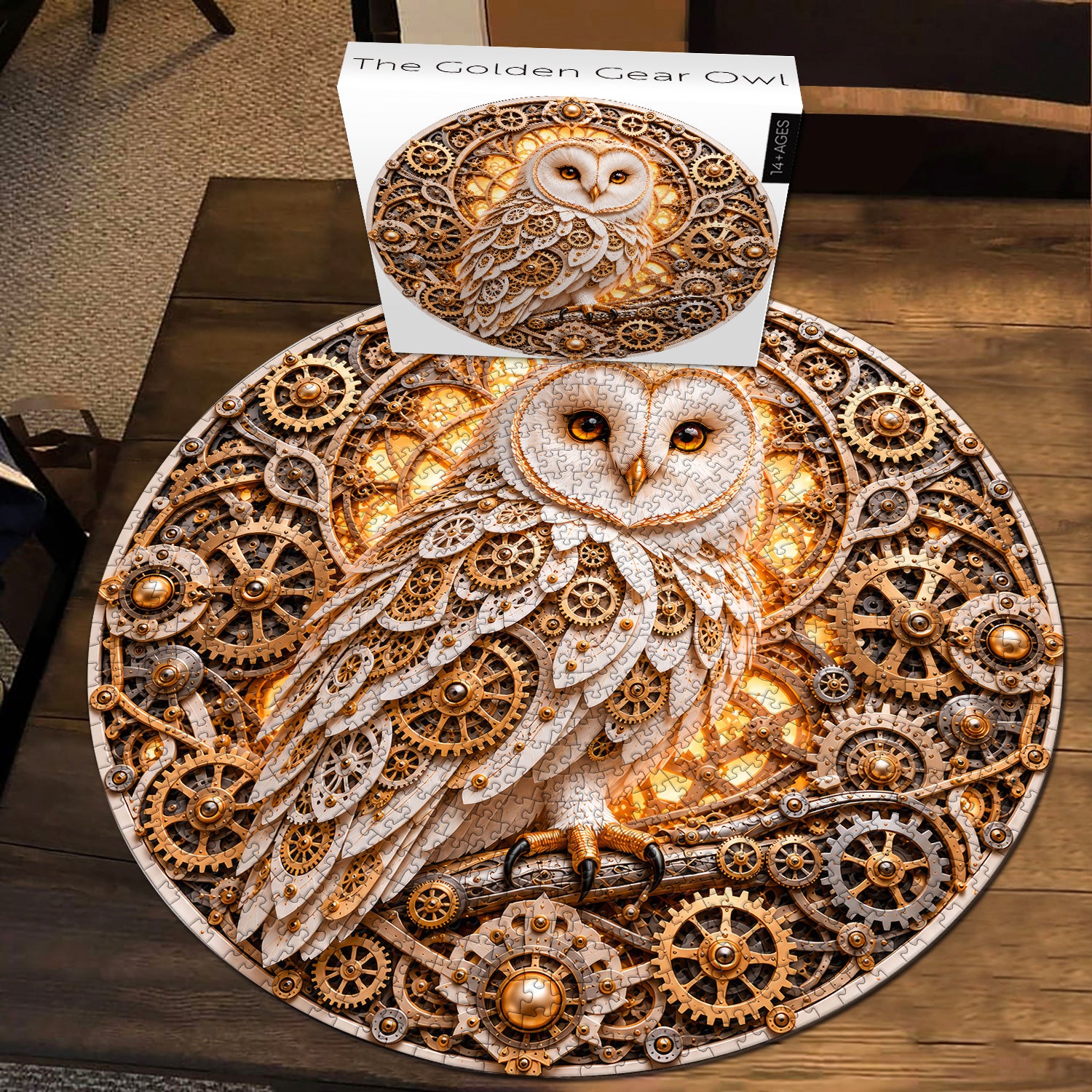 The Golden Gear Owl Jigsaw Puzzle 1000 Pieces