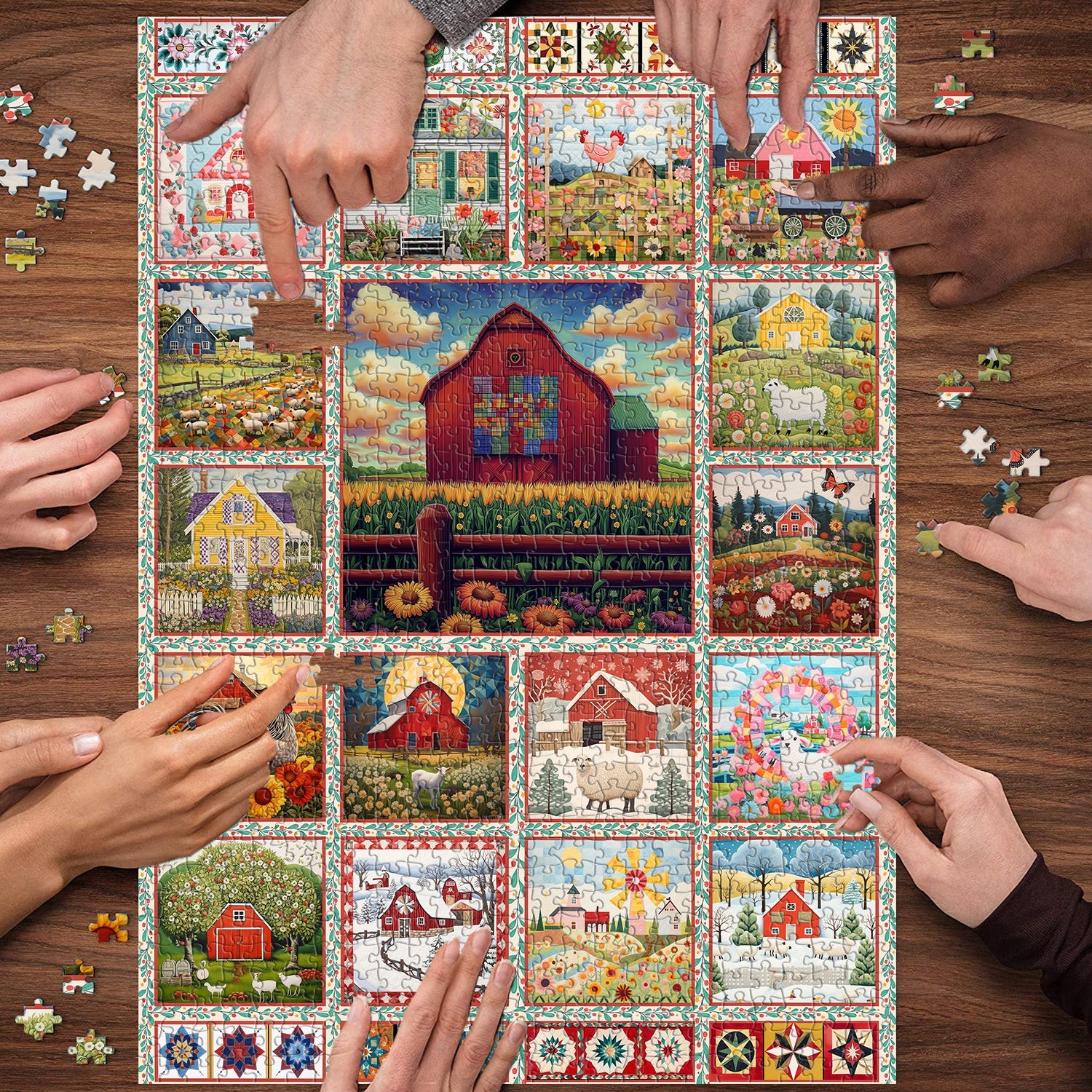 Farmyard Collage Jigsaw Puzzle 1000 Pieces