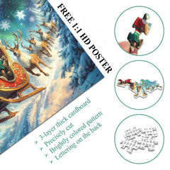 Starlit Reindeer Journey Jigsaw Puzzle 1000 Pieces