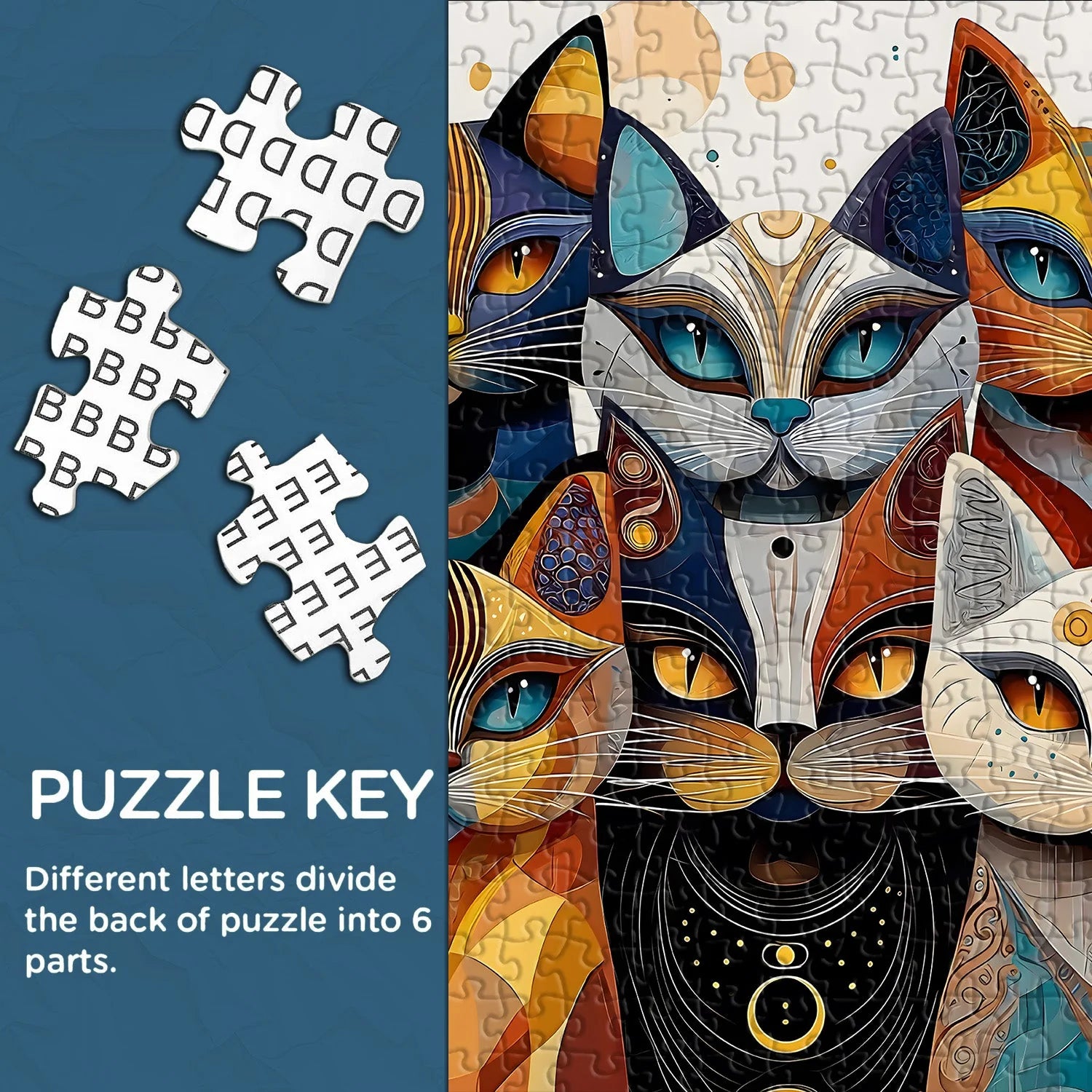 Abstract Cat Jigsaw Puzzle 1000 Pieces