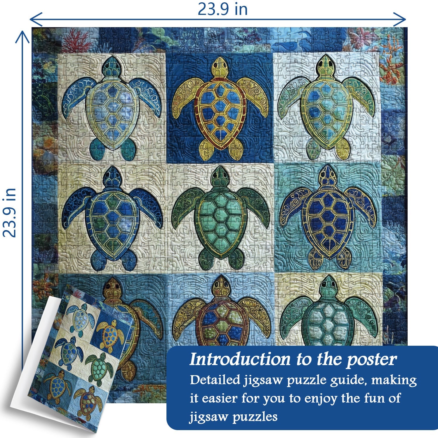 Fabric Turtle Jigsaw Puzzle 1000 Pieces