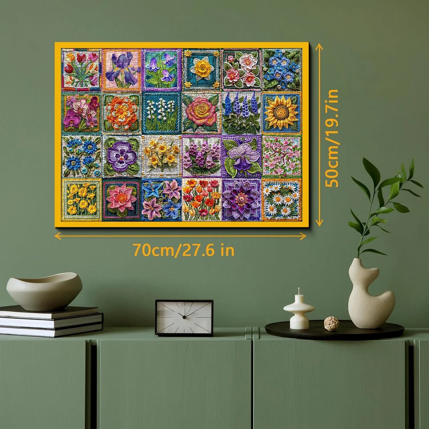 Collezione di fiori all'uncinetto puzzle puzzle 1000 pezzi