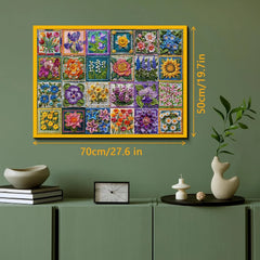 Collezione di fiori all'uncinetto puzzle puzzle 1000 pezzi