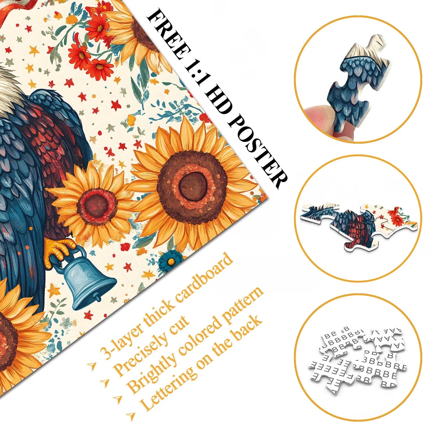 Patriotic Eagle Jigsaw Puzzle 1000 Pieces