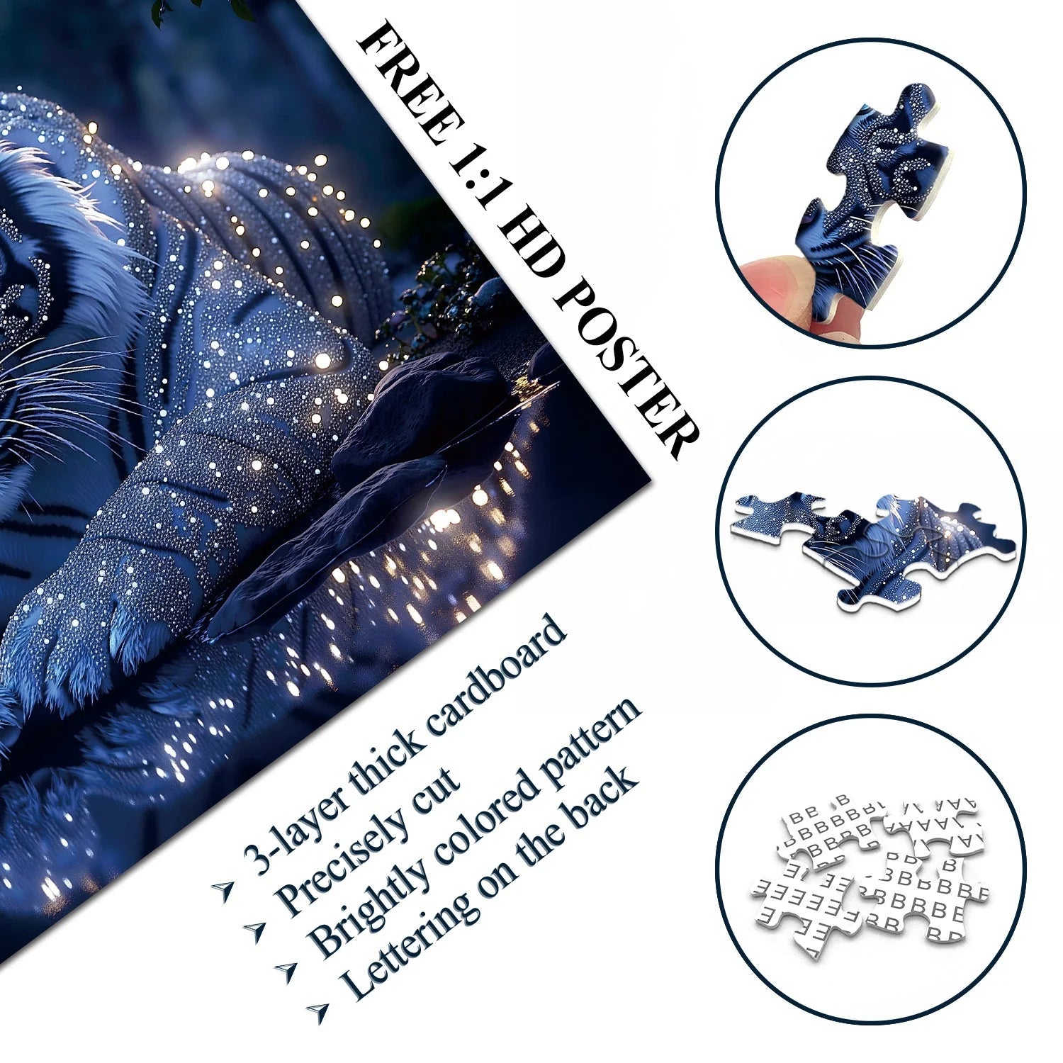 Starlit Tiger Puzzle 1000 Teile
