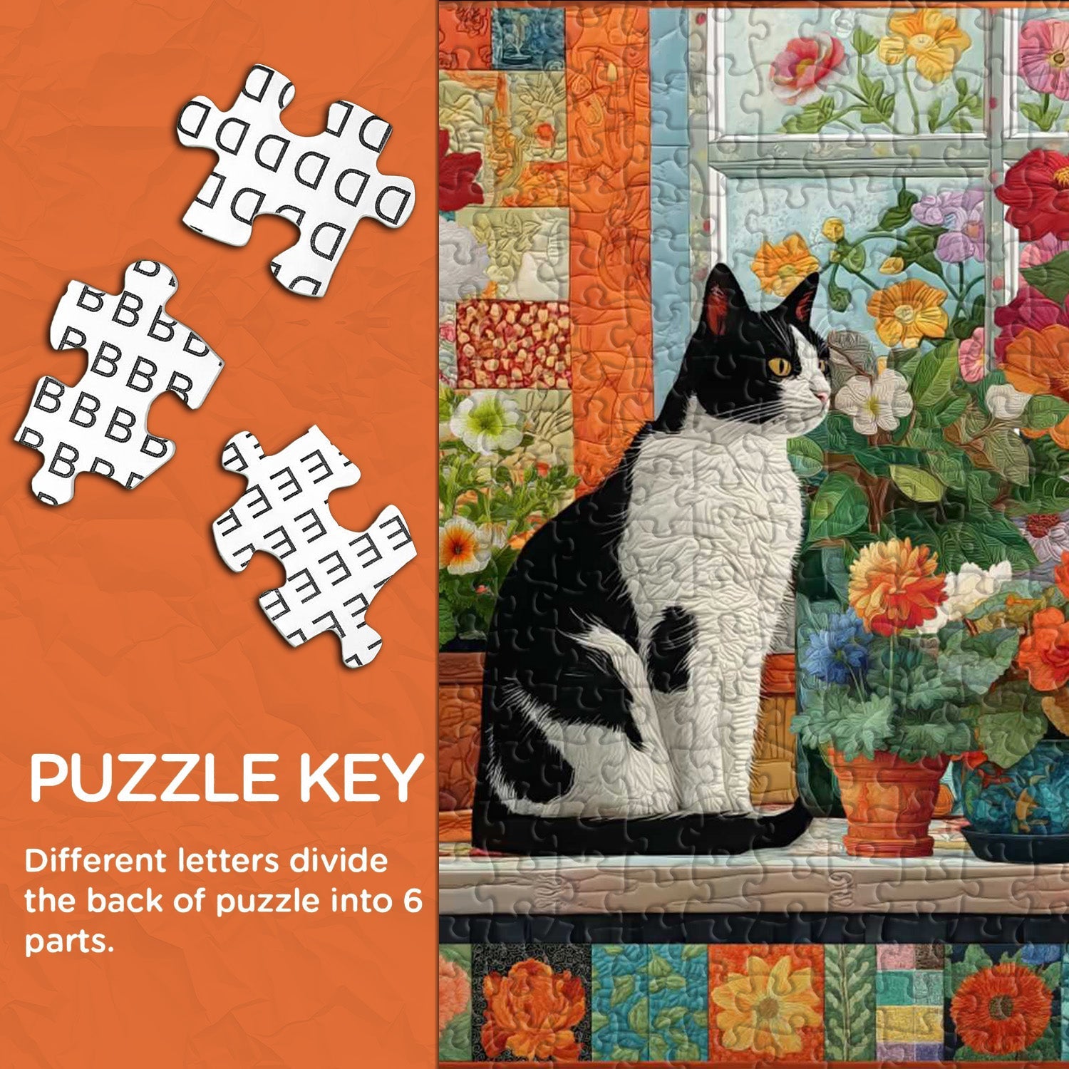 Puzzle de puzzle de chat matelassé 1000 pièces