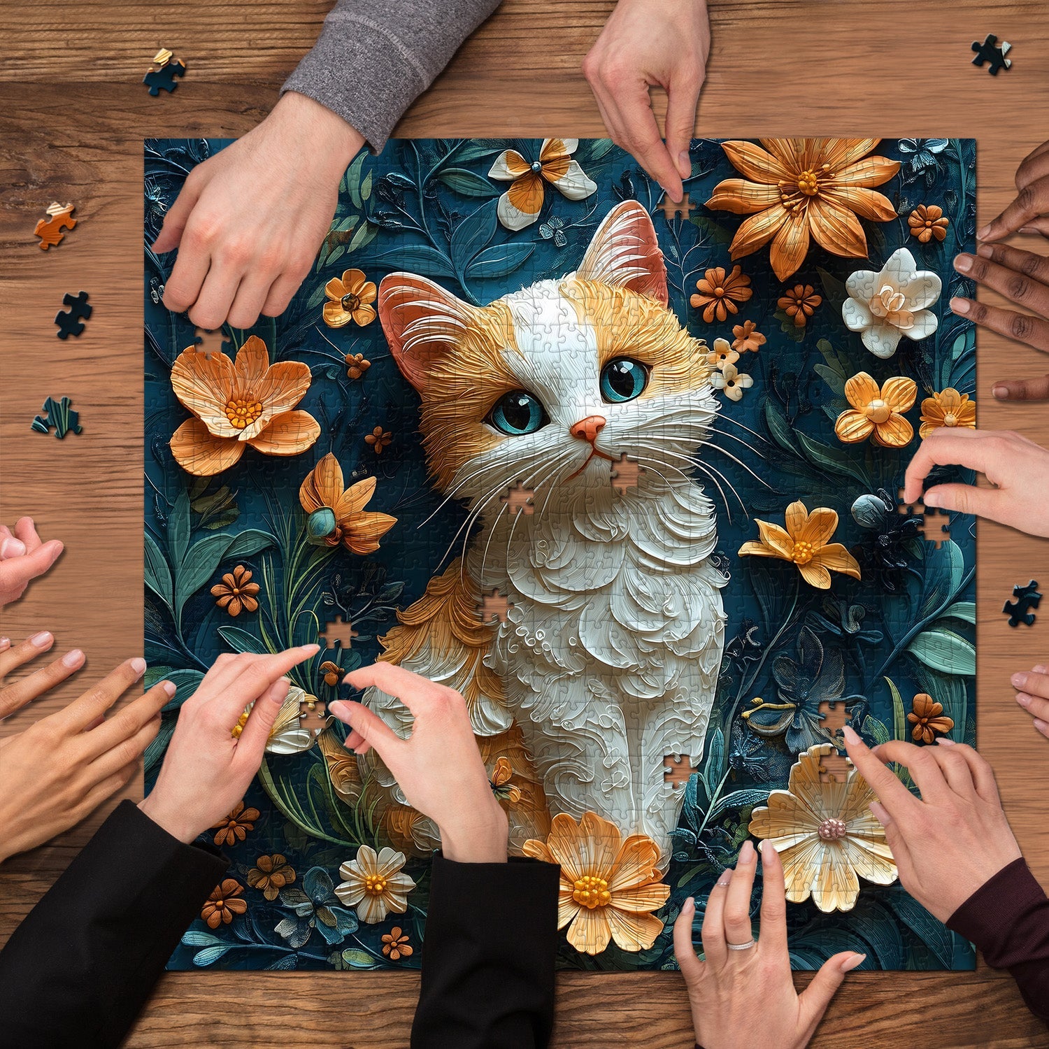 Cat Garden Oasis Jigsaw Puzzle 1000 Pieces