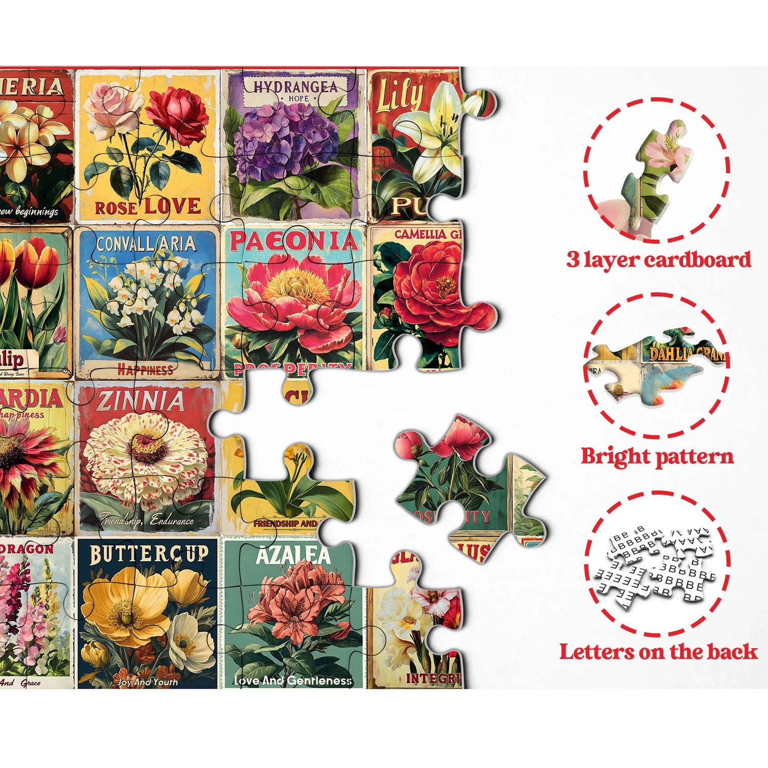 Puzzle floreale puzzle 1000 pezzi