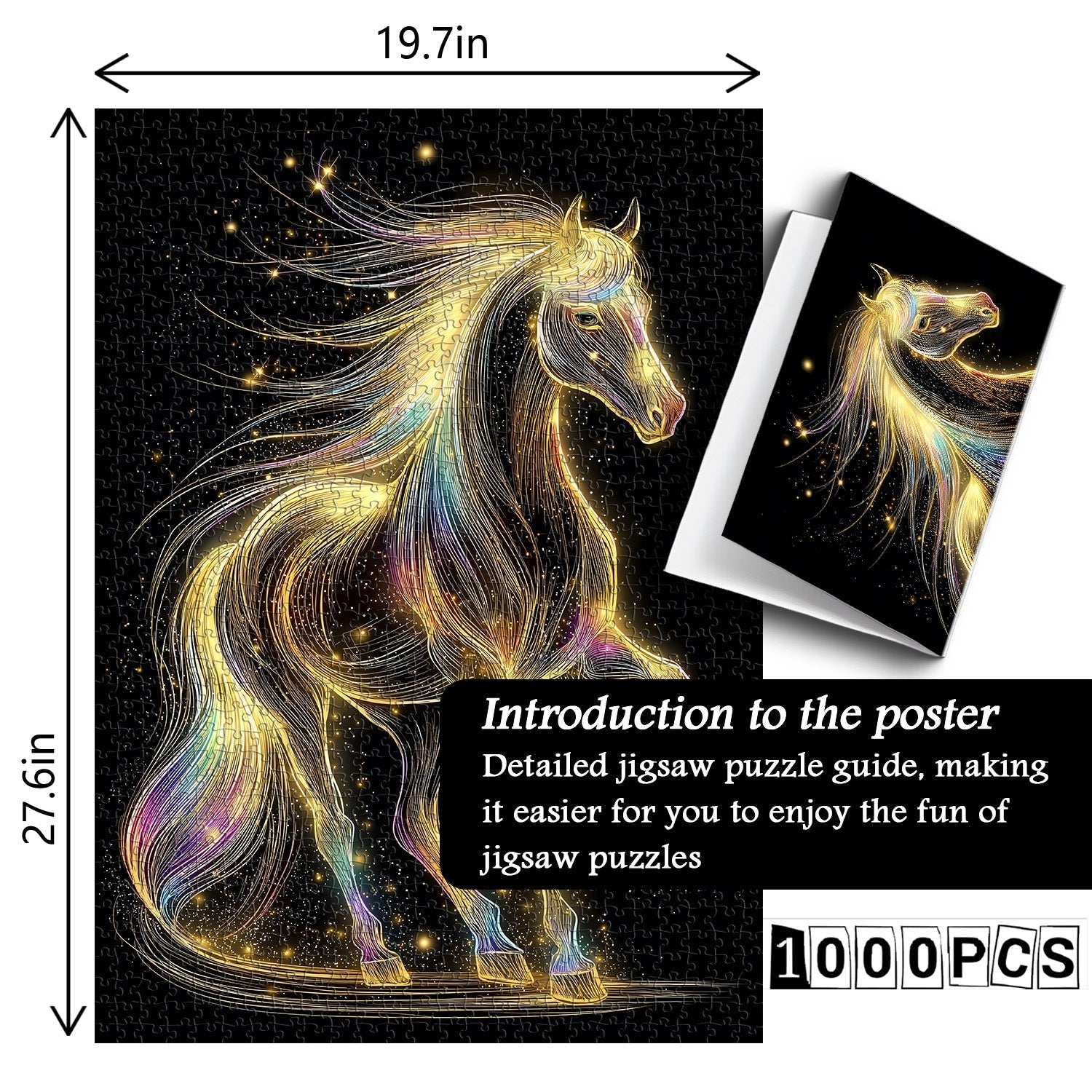 Starry Rainbow Steed Jigsaw Puzzle 1000 Pieces