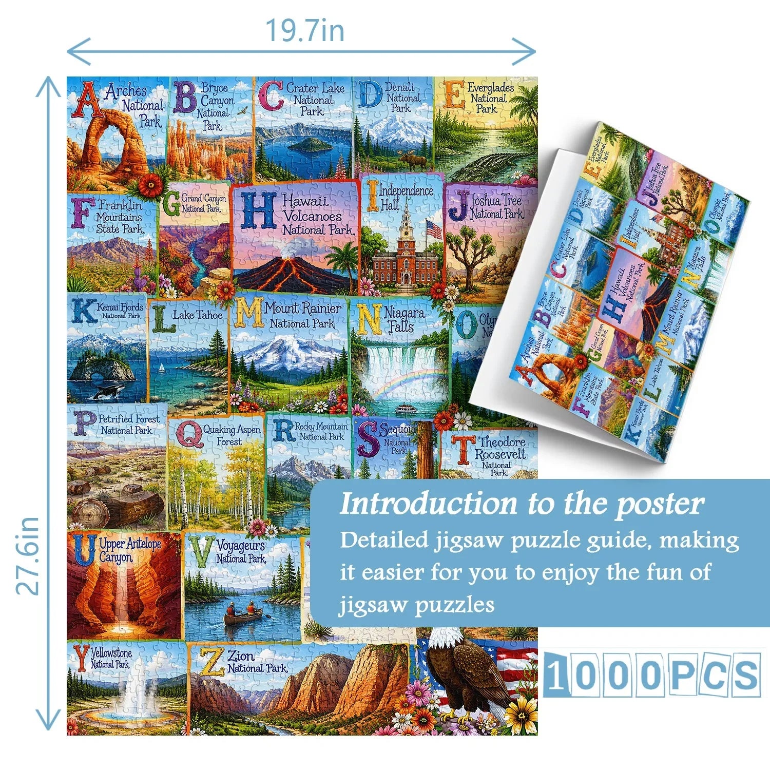 Nationalpark-Alphabet-Puzzle, 1000 Teile