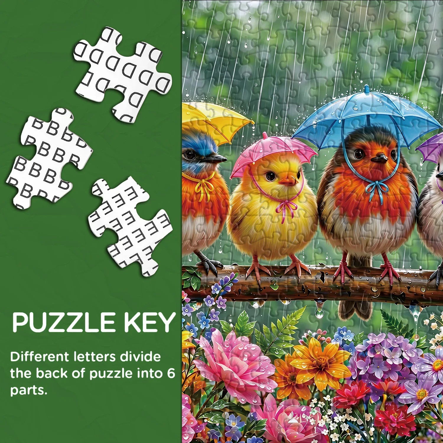 Rainy Birds Jigsaw Puzzle 1000 Pieces