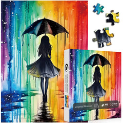 Pieci di puzzle da donna colorata 1000 pezzi
