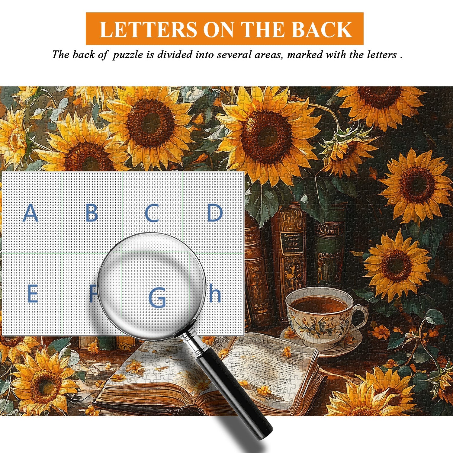 Reading Among Sunflowers Jigsaw Puzzle 1000 Pieces