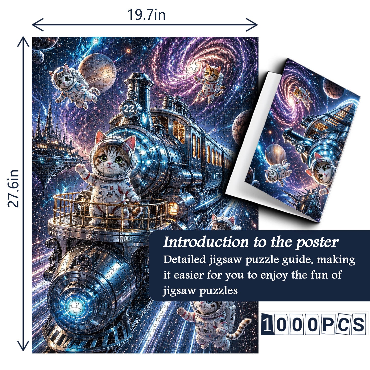 Puzzle del gatto cosmico 1000 pezzi