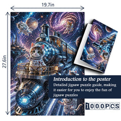 Puzzle del gatto cosmico 1000 pezzi