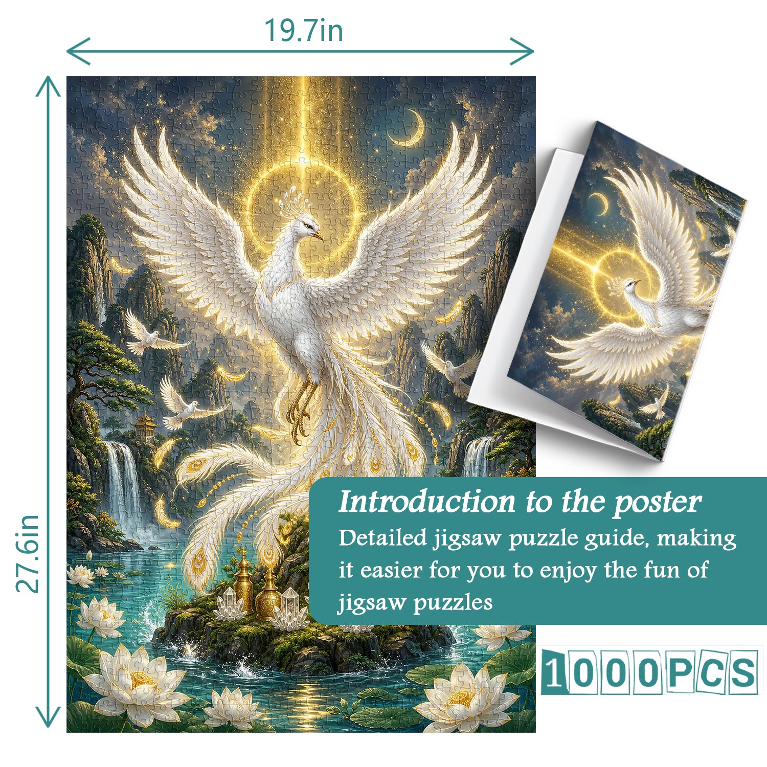 Oriental Divine Bird Painting Jigsaw Puzzle 1000 Pieces