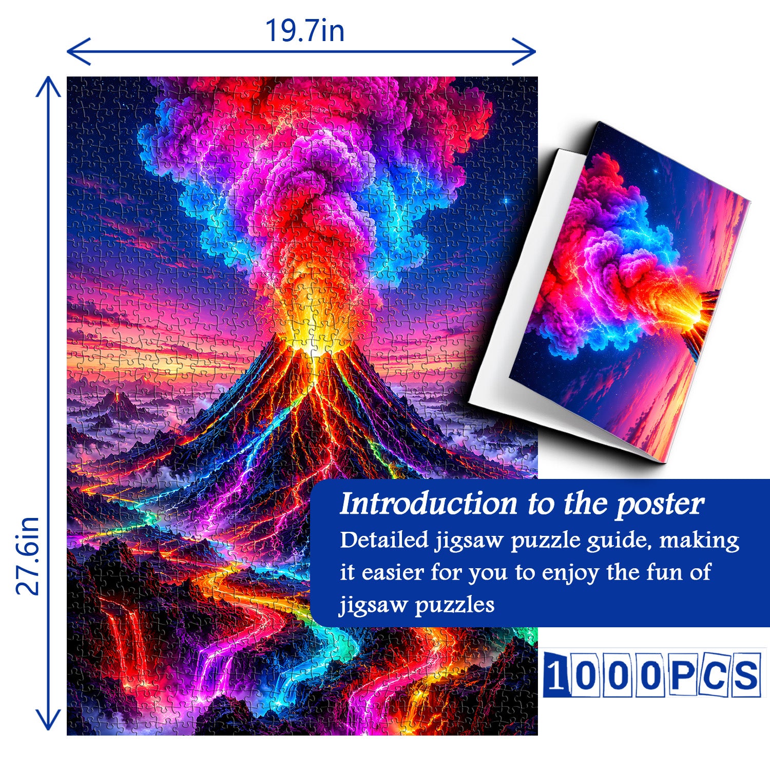 Chromatic Volcano Jigsaw Puzzle 1000 Pieces