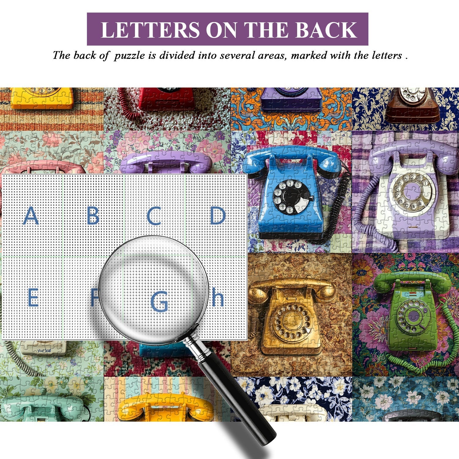 Rompecabezas de collage telefónico retro, 1000 piezas