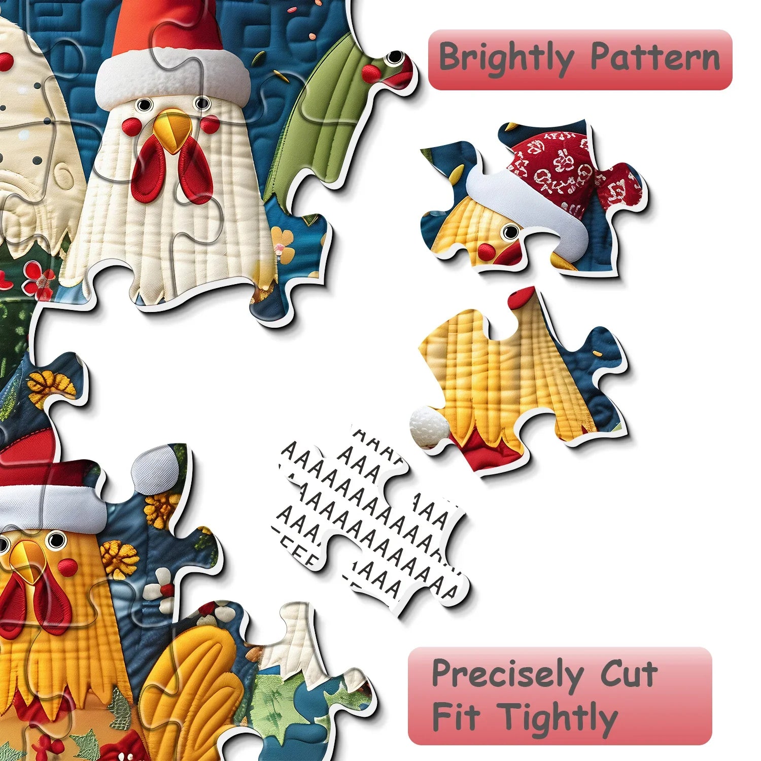 Süße Weihnachtshühner Puzzle 1000 Stücke