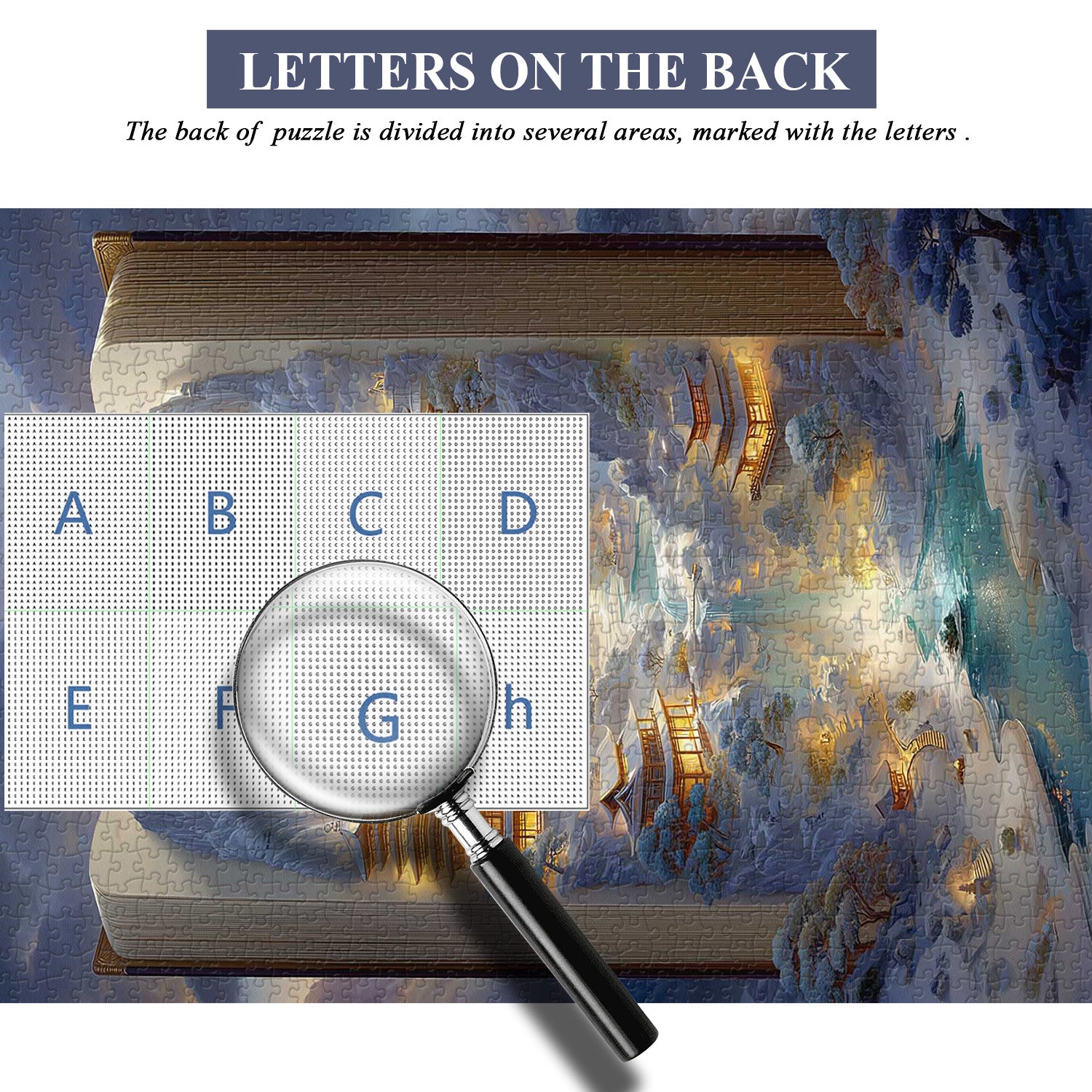 Puzzle 1000 pièces au pays des merveilles dans le livre