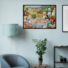 Chiots de pique-nique puzzles de puzzle 1000 pièces