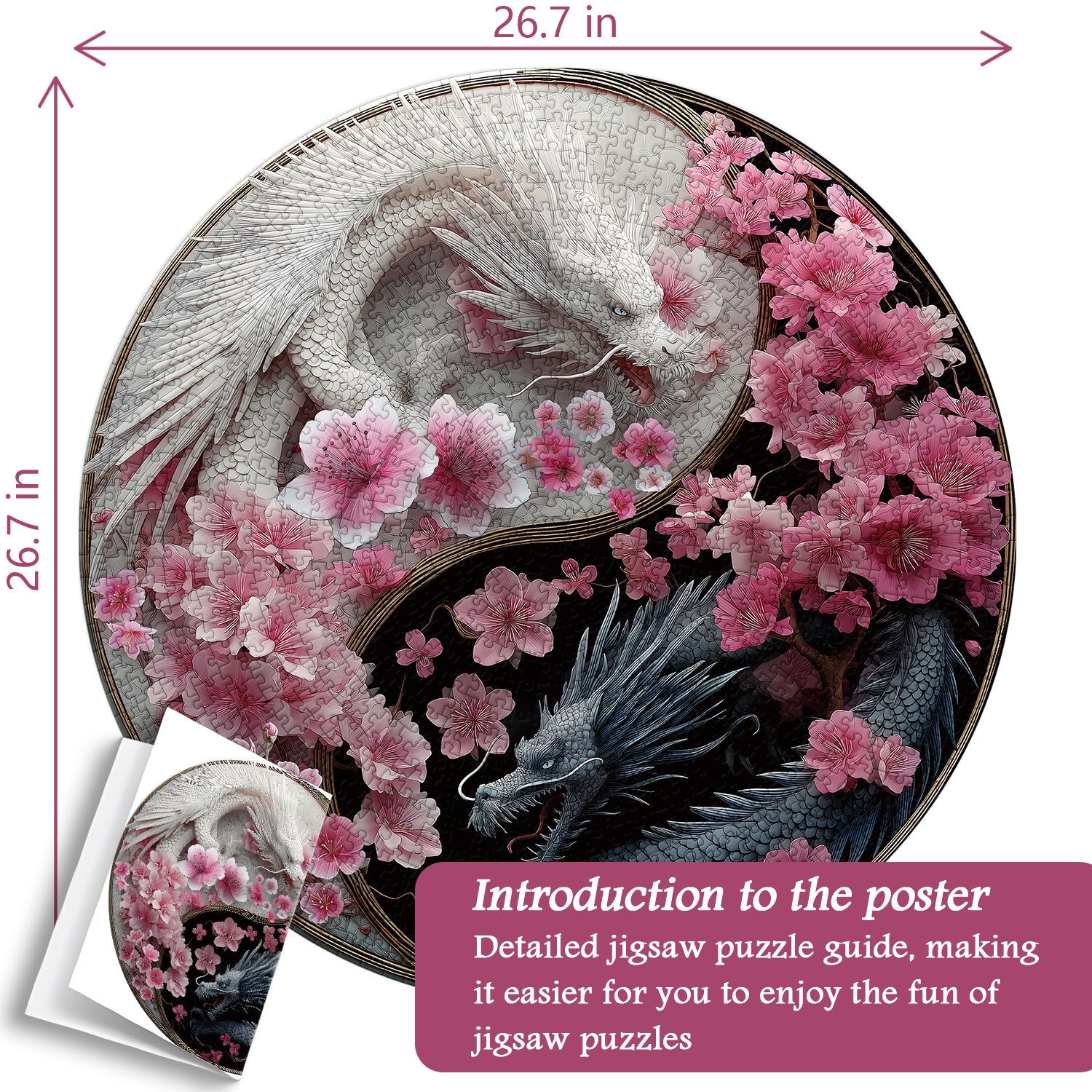 YinYang Dragons Jigsaw Puzzle 1000 Pieces